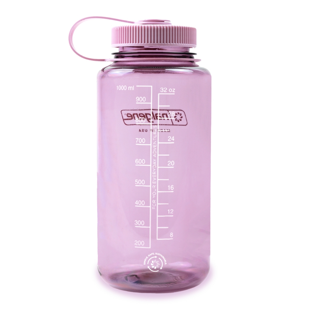 BACOutdoors: Nalgene 1L Wide Mouth Sustain Water Bottle - Cherry Blossom