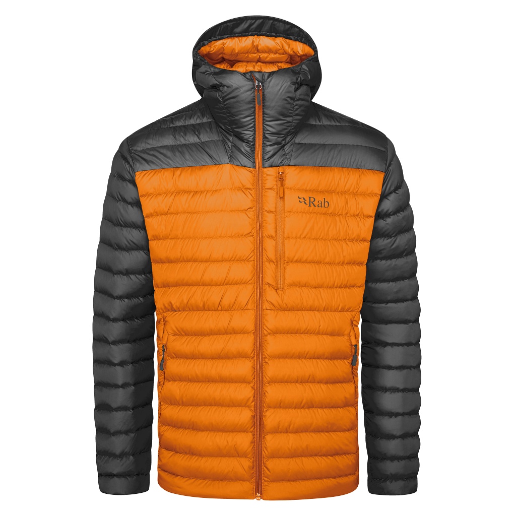 BACOutdoors: Rab Microlight Alpine Down Jacket Mens - Graphene / Marmalade